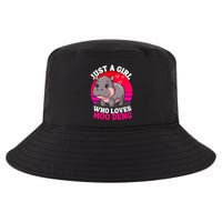 Moo Deng Just A Girl Who Loves Moo Deng Cute Baby Hippo Cool Comfort Performance Bucket Hat