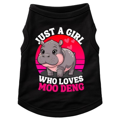 Moo Deng Just A Girl Who Loves Moo Deng Cute Baby Hippo Doggie Tank