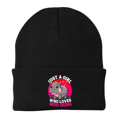 Moo Deng Just A Girl Who Loves Moo Deng Cute Baby Hippo Beanie