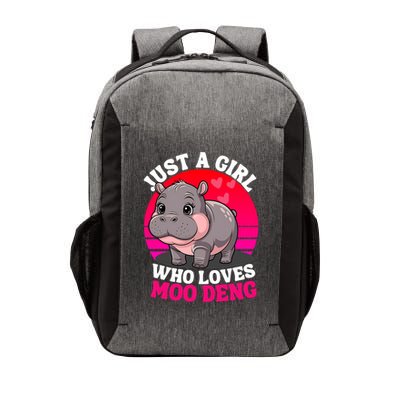 Moo Deng Just A Girl Who Loves Moo Deng Cute Baby Hippo Vector Backpack