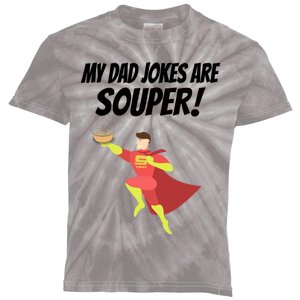 My Dad Jokes Are Souper! Hilariously Bad Gift Kids Tie-Dye T-Shirt