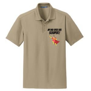 My Dad Jokes Are Souper! Hilariously Bad Gift Dry Zone Grid Polo