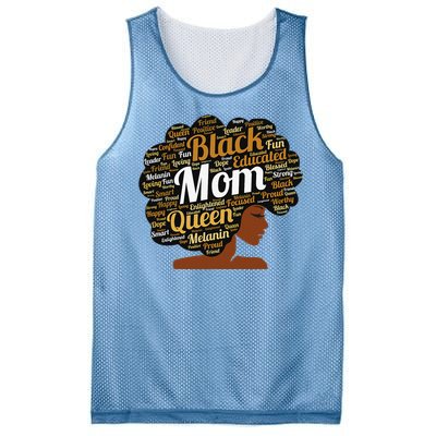 Mother’s Day Juneteenth Black Mom Queen Afro African Woman Mesh Reversible Basketball Jersey Tank