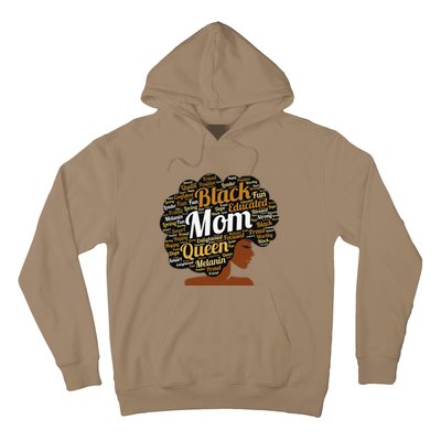 Mother’s Day Juneteenth Black Mom Queen Afro African Woman Hoodie