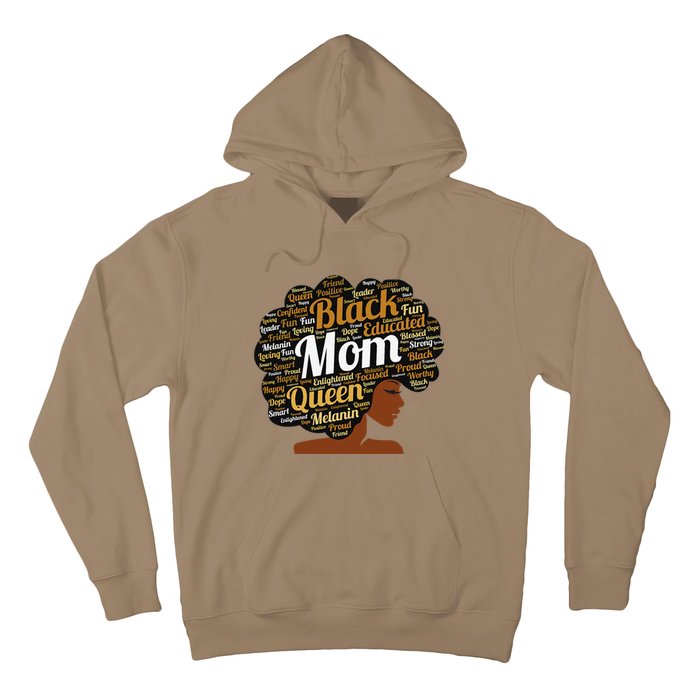 Mother’s Day Juneteenth Black Mom Queen Afro African Woman Hoodie