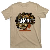 Mother’s Day Juneteenth Black Mom Queen Afro African Woman T-Shirt