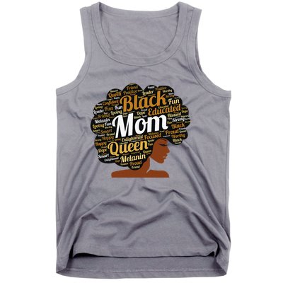 Mother’s Day Juneteenth Black Mom Queen Afro African Woman Tank Top