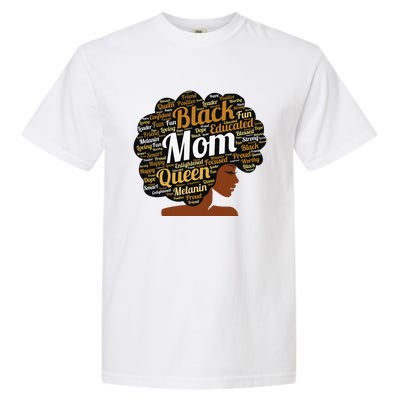 Mother’s Day Juneteenth Black Mom Queen Afro African Woman Garment-Dyed Heavyweight T-Shirt