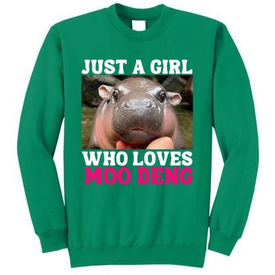 Moo Deng Just A Girl Who Loves Moo Deng Sweatshirt