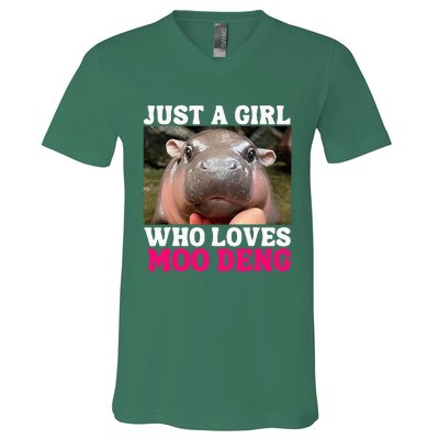 Moo Deng Just A Girl Who Loves Moo Deng V-Neck T-Shirt