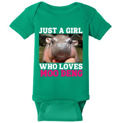 Moo Deng Just A Girl Who Loves Moo Deng Baby Bodysuit