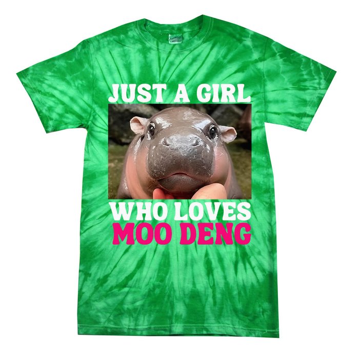 Moo Deng Just A Girl Who Loves Moo Deng Tie-Dye T-Shirt