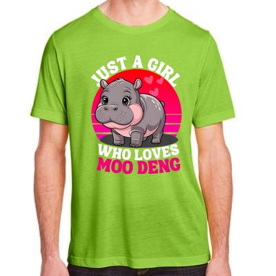 Moo Deng Just A Girl Who Loves Moo Deng Cute Baby Hippo Adult ChromaSoft Performance T-Shirt