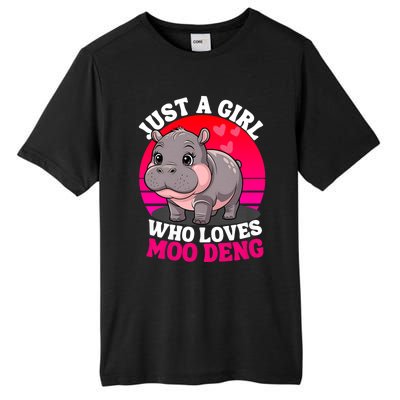 Moo Deng Just A Girl Who Loves Moo Deng Cute Baby Hippo Tall Fusion ChromaSoft Performance T-Shirt