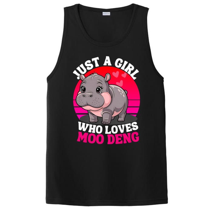 Moo Deng Just A Girl Who Loves Moo Deng Cute Baby Hippo PosiCharge Competitor Tank