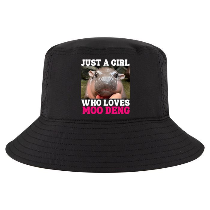 Moo Deng Just A Girl Who Loves Moo Deng Cute Baby Hippo Cool Comfort Performance Bucket Hat