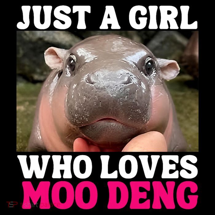 Moo Deng Just A Girl Who Loves Moo Deng Cute Baby Hippo Apron