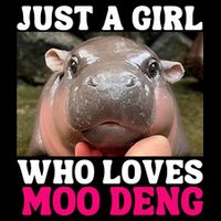 Moo Deng Just A Girl Who Loves Moo Deng Cute Baby Hippo Sustainable Bucket Hat