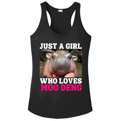 Moo Deng Just A Girl Who Loves Moo Deng Cute Baby Hippo Ladies PosiCharge Competitor Racerback Tank