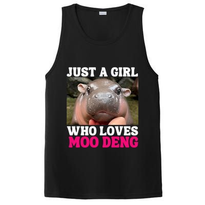 Moo Deng Just A Girl Who Loves Moo Deng Cute Baby Hippo PosiCharge Competitor Tank