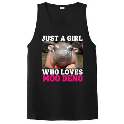 Moo Deng Just A Girl Who Loves Moo Deng Cute Baby Hippo PosiCharge Competitor Tank