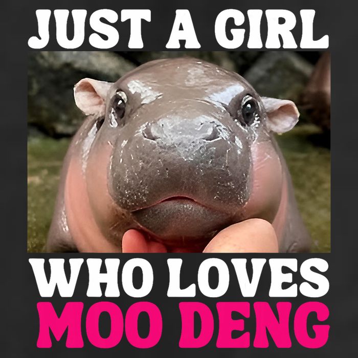 Moo Deng Just A Girl Who Loves Moo Deng Cute Baby Hippo Golf Towel