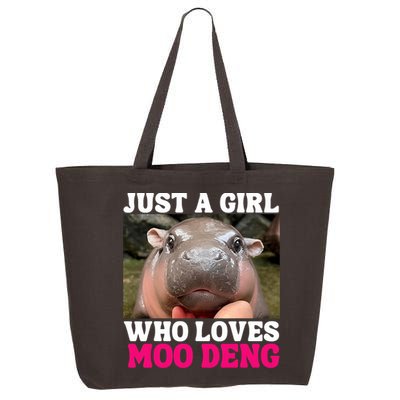 Moo Deng Just A Girl Who Loves Moo Deng Cute Baby Hippo 25L Jumbo Tote