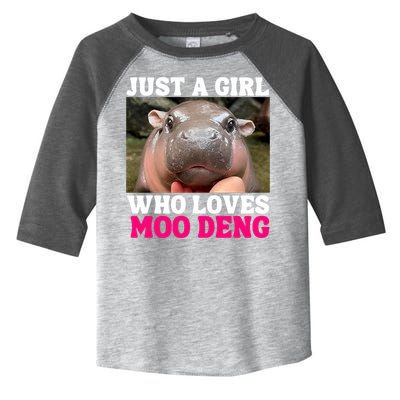 Moo Deng Just A Girl Who Loves Moo Deng Cute Baby Hippo Toddler Fine Jersey T-Shirt