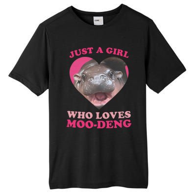 Moo Deng Just A Girl Who Loves Moo Deng Baby Hippo Meme Tall Fusion ChromaSoft Performance T-Shirt