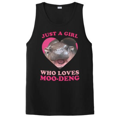 Moo Deng Just A Girl Who Loves Moo Deng Baby Hippo Meme PosiCharge Competitor Tank