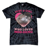 Moo Deng Just A Girl Who Loves Moo Deng Baby Hippo Meme Tie-Dye T-Shirt