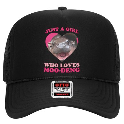 Moo Deng Just A Girl Who Loves Moo Deng Baby Hippo Meme Trucker Hat
