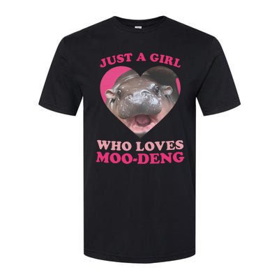 Moo Deng Just A Girl Who Loves Moo Deng Baby Hippo Meme Softstyle CVC T-Shirt