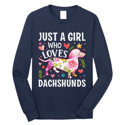 MotherS Day Just A Girl Who Loves Dachshunds Long Sleeve Shirt