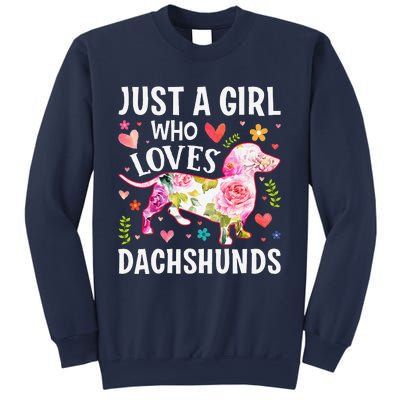 MotherS Day Just A Girl Who Loves Dachshunds Sweatshirt