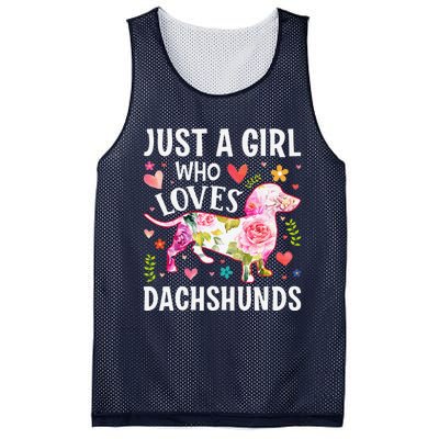 MotherS Day Just A Girl Who Loves Dachshunds Mesh Reversible Basketball Jersey Tank