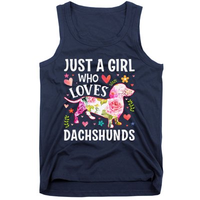 MotherS Day Just A Girl Who Loves Dachshunds Tank Top