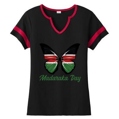 Madaraka Day Kenya Family Funny Gift Gift Ladies Halftime Notch Neck Tee