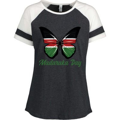 Madaraka Day Kenya Family Funny Gift Gift Enza Ladies Jersey Colorblock Tee