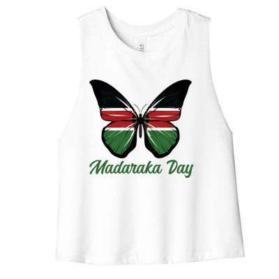 Madaraka Day Kenya Family Funny Gift Gift Women's Racerback Cropped Tank