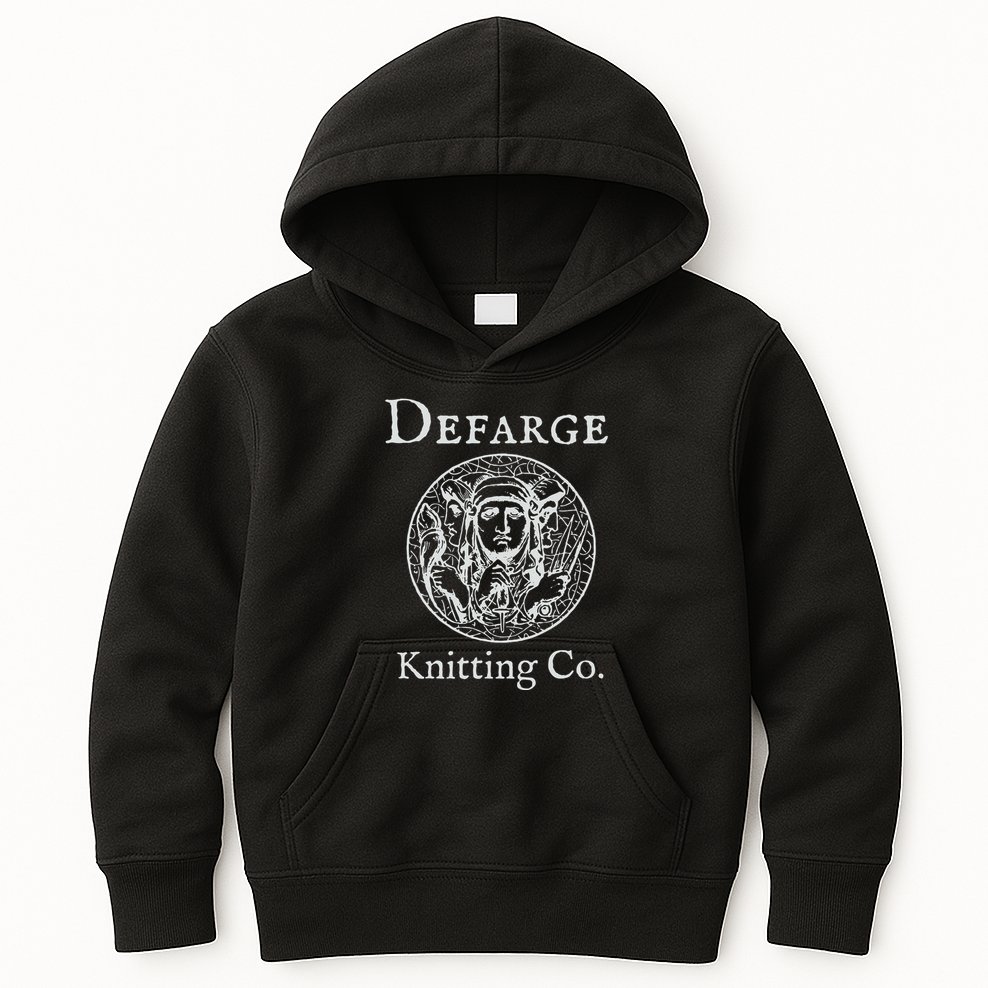 Madame Defarge Knitting School Charles Dickens Kids Hoodie
