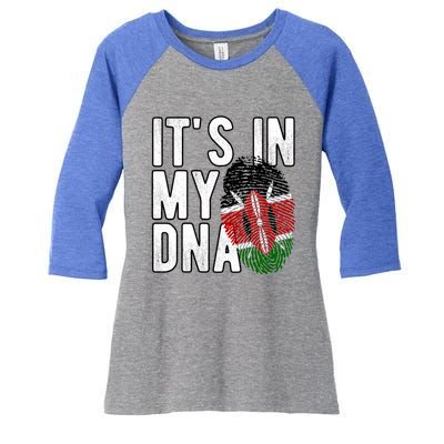 Madaraka Day Kenya ItS My Dna Meaningful Gift Women's Tri-Blend 3/4-Sleeve Raglan Shirt