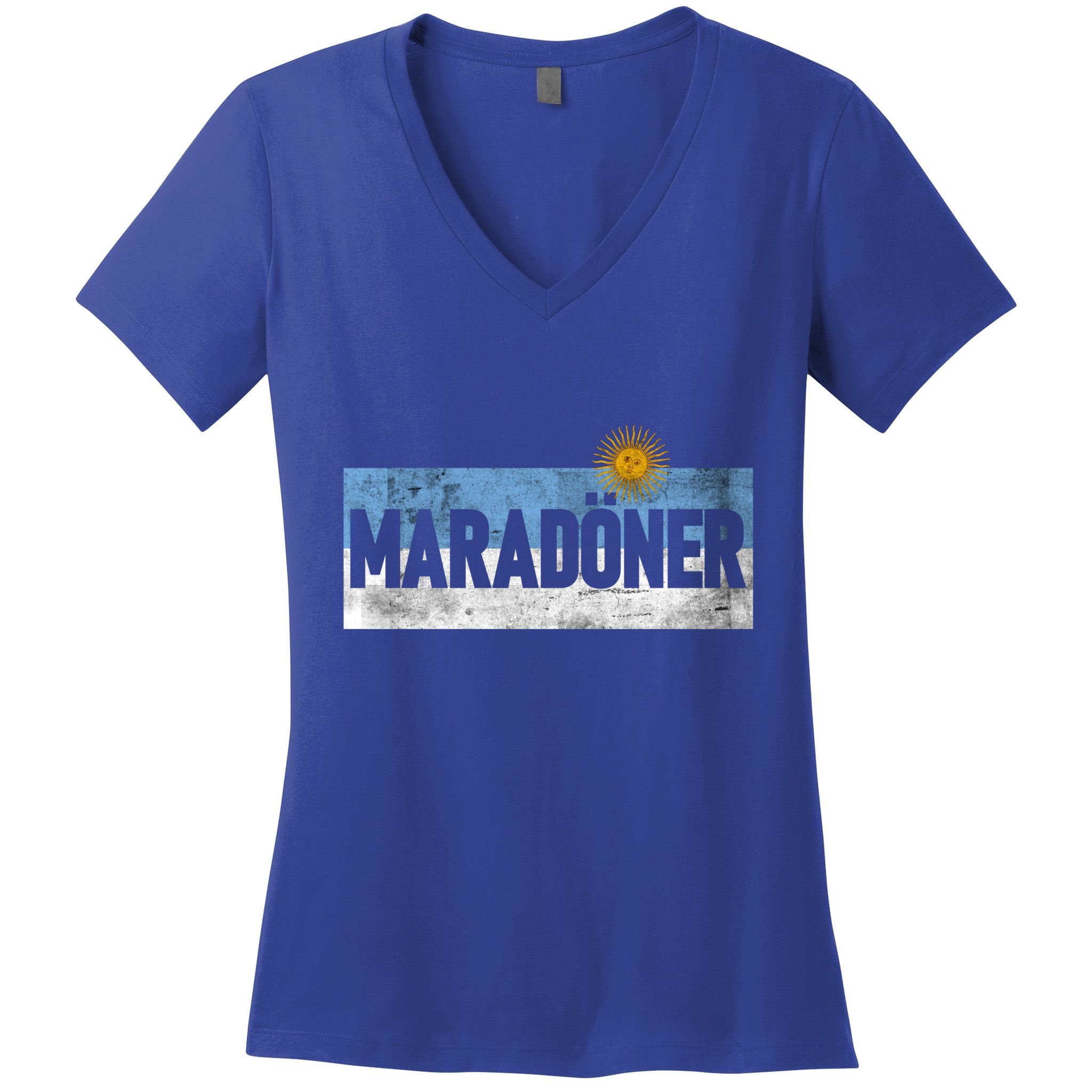 MaradöNer Doner Kebab Argentina Vintage Funny Gift Women's V-Neck T-Shirt
