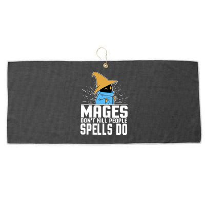 Mages Don't Kill People Spells Do Halloween Large Microfiber Waffle Golf Towel