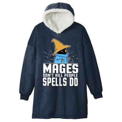 Mages Don't Kill People Spells Do Halloween Hooded Wearable Blanket