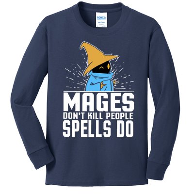 Mages Don't Kill People Spells Do Halloween Kids Long Sleeve Shirt