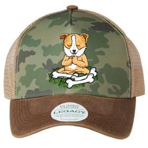 Meditating Dog Lover Yoga Corgi Dog Meditation Great Gift Legacy Tie Dye Trucker Hat