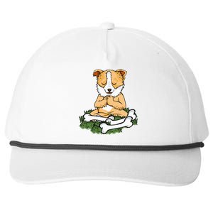 Meditating Dog Lover Yoga Corgi Dog Meditation Great Gift Snapback Five-Panel Rope Hat