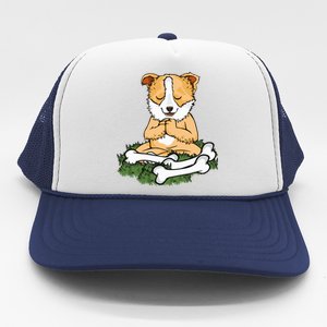 Meditating Dog Lover Yoga Corgi Dog Meditation Great Gift Trucker Hat