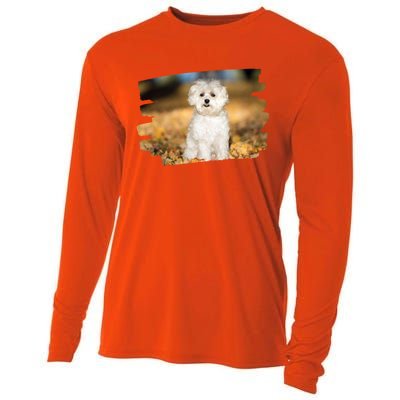 Maltese Dog Lover Gift Cooling Performance Long Sleeve Crew